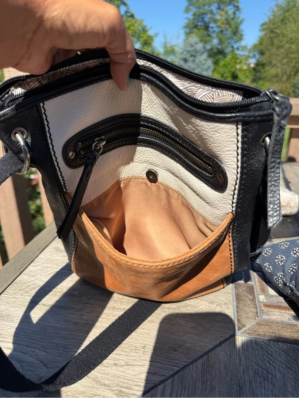 EUC Sak Laurel Colorblock Leather Crossbody Bag